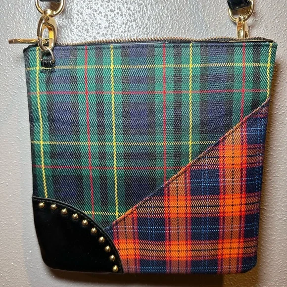 MAC Plaid Crossbody Bag with Gold Accents - Picture 4 of 6